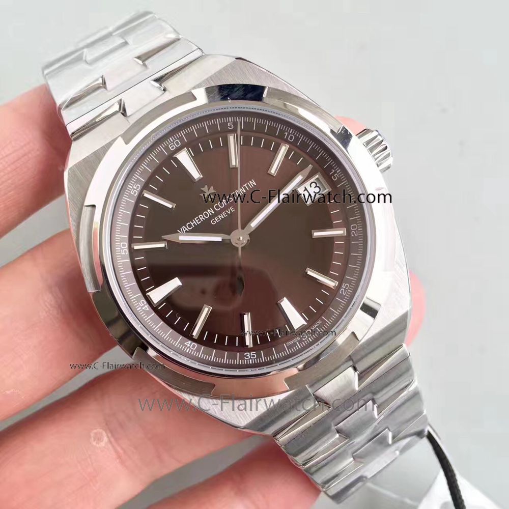 Best Clone Vacheron Constantin Overseas SS Chocolate Face Watch